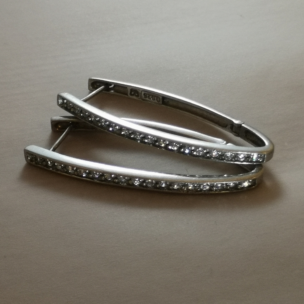 Sterling  Silver Stone earrings